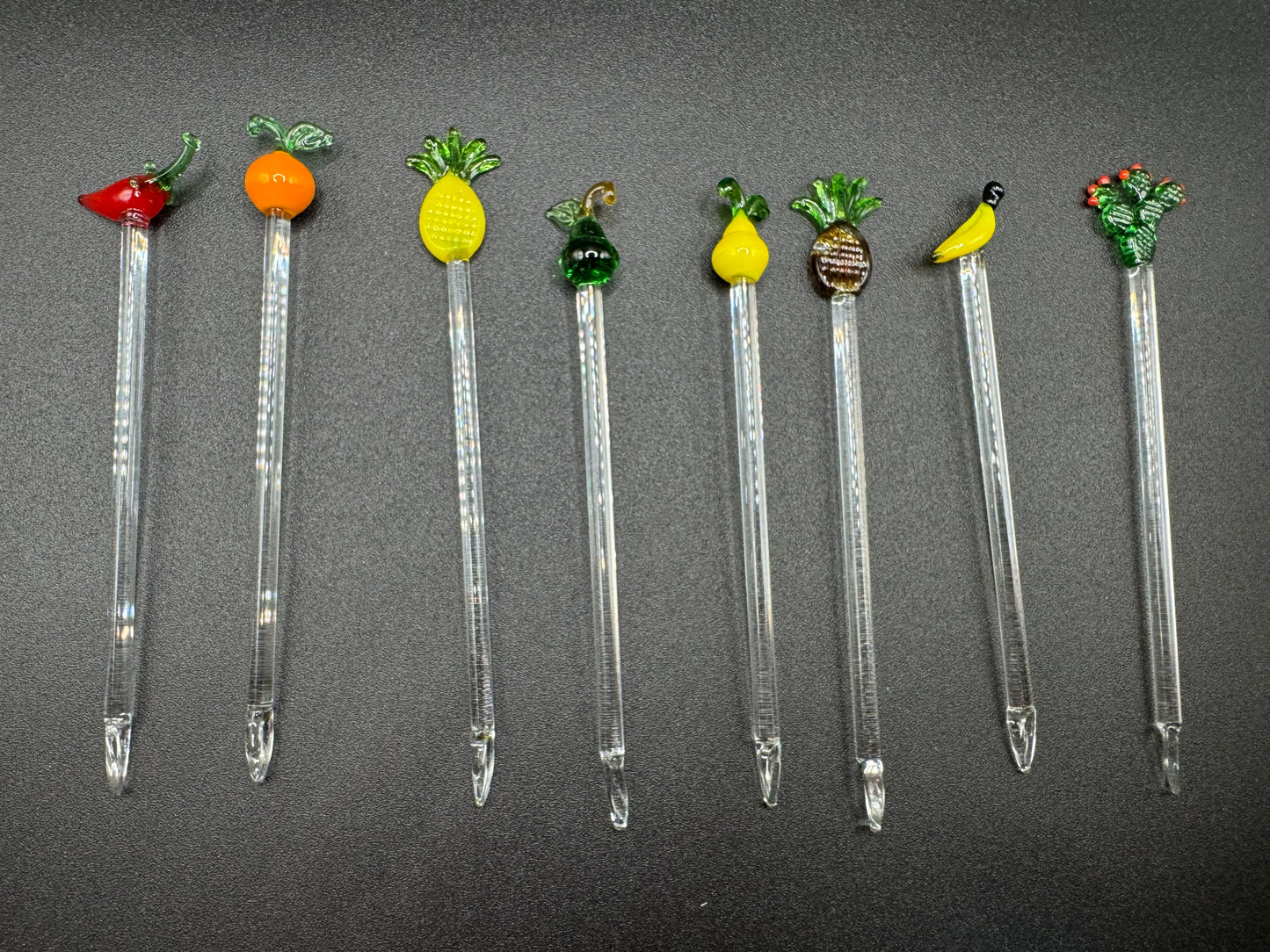 Glass Blown Cocktail Stirrers