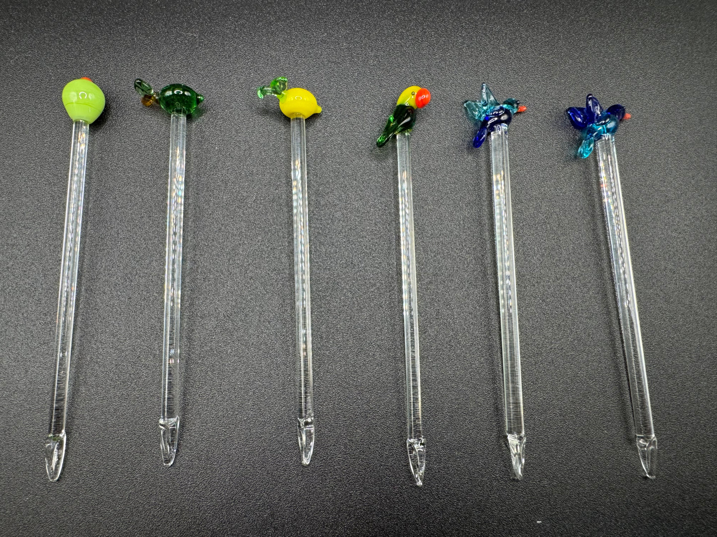 Glass Blown Cocktail Stirrers