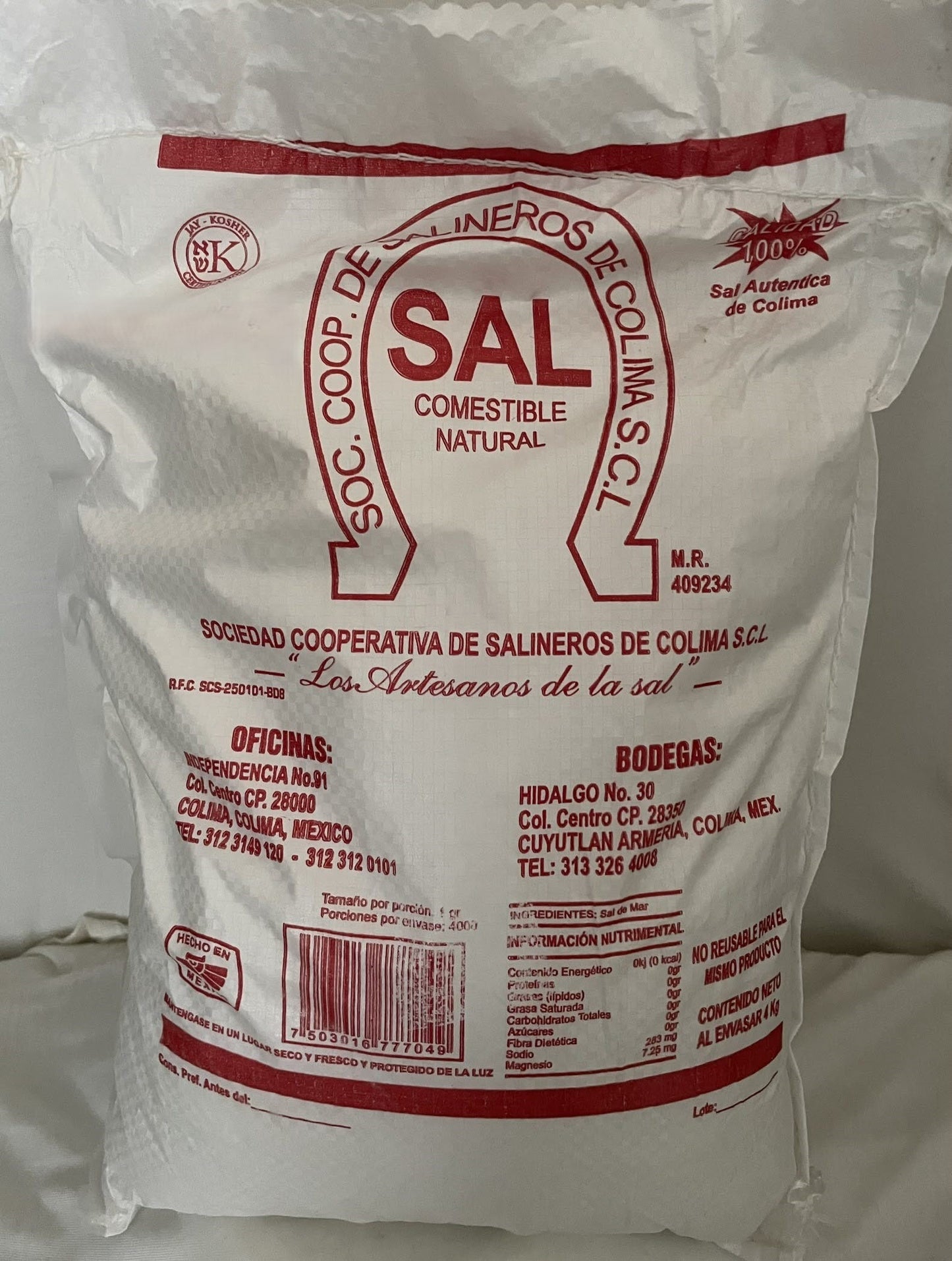 Coarse Natural Sea Salt from Mexico - 4kg